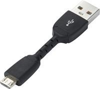 renkforce USB 2.0 Aansluitkabel [1x USB 2.0 stekker A - 1x USB 2.0 stekker micro-B] 0.05 m Zwart