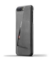 Mujjo Leather Wallet Case iPhone 7 Plus grau