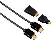 Hama HDMI kabel 1.5m + 2 adapters - 