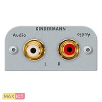 Kindermann - 2 RCA audio L/R kabel+plug module-54 x 54 mm