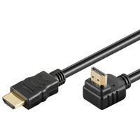 Wentronic HDMI 1.4 Kabel Verguld 1m Haaks omhoog
