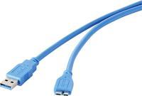 renkforce USB 3.0 Anschlusskabel [1x USB 3.0 Stecker A - 1x USB 3.0 Stecker Micro B] 30.00cm Blau ve