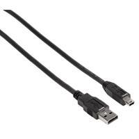 Hama USB-Kabel USB 2.0 USB-A Stecker, USB-Mini-B Stecker 1.80m Schwarz 00088480