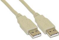 InLine USB 2.0 Kabel, A an A, beige, 2m