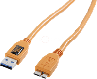 tethertools Tether Tools USB-kabel USB-micro-B 3.0 stekker, USB-B bus 4.60 m Oranje CU5454