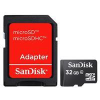 SanDisk 32GB Micro SDHC Class 4 20MB/s geheugenkaart + adapter
