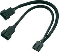 PC-ventilator Y-kabel [2x PC-ventilator stekker 4-polig - 1x PC-ventilator bus 4-polig] 0.15 m Zwart Akasa