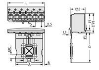 WAGO 2092-1112 Male behuizing-board 2092 Totaal aantal polen: 12 Rastermaat: 5 mm 50 stuk(s)