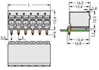 WAGO 2092-1374 Male behuizing-board 2092 Totaal aantal polen: 4 Rastermaat: 5 mm 200 stuk(s)