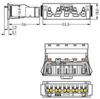 wago Netz-Steckverbinder WINSTA MIDI Serie (Netzsteckverbinder) WINSTA MIDI Stecker, gerade Gesamtpo