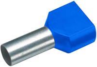 Cimco 18 2444 Dubbele adereindhuls 2.5 mm² 10 mm Deels geïsoleerd Blauw 100 stuks