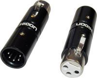 Hicon HI-X3X5-FM XLR-adapter XLR-bus - XLR-stekker 1 stuks