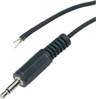 BKL Electronic 2,5mm Jack (m) mono audio kabel met open eind / zwart - 1,8 meter