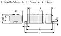 WAGO 264-236 Klemstrook 10 mm Spanveer Toewijzing: L Grijs 50 stuk(s)
