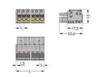 WAGO 2231-103/026-000 Female behuizing-kabel 2231 Totaal aantal polen: 3 Rastermaat: 5 mm 100 stuk(s)