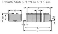 WAGO 264-210 Klemstrook 10 mm Spanveer Toewijzing: L Grijs 25 stuk(s)