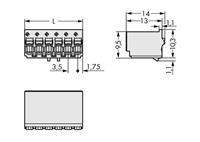 WAGO 2091-1123 Male behuizing (board) 2091 Totaal aantal polen: 3 Rastermaat: 3.50 mm 200 stuk(s)