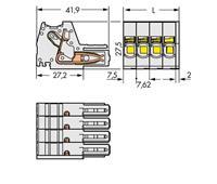 WAGO 831-3102 Female behuizing (kabel) 831 Totaal aantal polen: 2 Rastermaat: 7.62 mm 48 stuk(s)