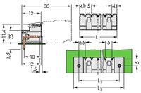 WAGO 721-465/001-040 Male header (standaard) 2060 Totaal aantal polen 5 Rastermaat: 5 mm 200 stuk(s)