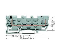 WAGO 769-214 Basisklem 5 mm Spanveer Toewijzing: L Grijs 50 stuk(s)