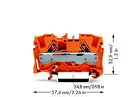 WAGO 2006-1202 Doorgangsklem 7.50 mm Spanveer Oranje 50 stuk(s)