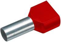 Cimco 18 2406 Dubbele adereindhuls 1 mm² 8 mm Deels geïsoleerd Rood 100 stuks
