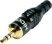 Hicon HI-J35S02 Jackplug 3.5 mm Stekker, recht Aantal polen: 3 Stereo Zwart 1 stuks