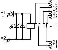 WAGO 789-1346 Industrieel relais Nominale spanning: 24 V/DC Schakelstroom (max.): 8 A 2x wisselcontact 1 stuk(s)