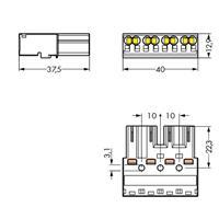 WAGO 770-234 Netstekker WINSTA MIDI Stekker, recht Totaal aantal polen: 4 25 A Wit 50 stuk(s)