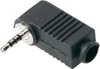 BKL Electronic - 1107016 Jackplug 2.5 mm Stekker, haaks Aantal polen: 4 Stereo Zwart 1 stuks