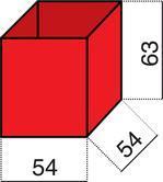 Hünersdorff Assortimentskoffer-inzet (l x b x h) 54 x 54 x 63 mm Aantal vakken: 1 1 stuk(s)