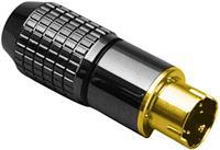 BKL Electronic - 0204022 Miniatuur DIN-connector Stekker, recht Aantal polen: 8 Zwart 1 stuks