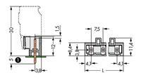 Wago Stiftleiste (Standard) 2060 Polzahl Gesamt 9 Rastermaß: 7.50mm 50St.
