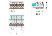 WAGO 2721-112/026-000 Female behuizing-kabel 2721 Totaal aantal polen: 12 Rastermaat: 5 mm 25 stuk(s)
