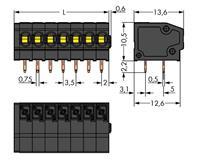 Wago Federkraftklemmblock 1.50mm² Polzahl 8 Schwarz 160St.