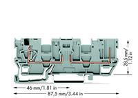 WAGO 769-181 Basisklem 5 mm Spanveer Toewijzing: L Grijs 50 stuk(s)