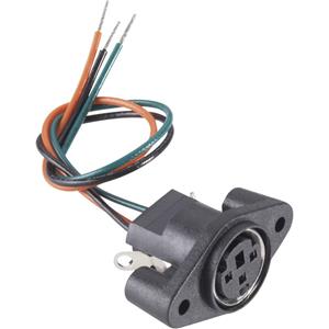 bklelectronic BKL Electronic 0204025 Miniatuur-DIN-connector Bus, inbouw verticaal Aantal polen: 4 Zwart 1 stuk(s)