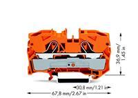 WAGO 2010-1202 Doorgangsklem 10 mm Spanveer Oranje 25 stuk(s)