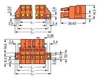 WAGO 231-307/031-000 Male behuizing-board 231 Totaal aantal polen 7 Rastermaat: 5.08 mm 50 stuk(s)