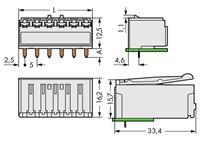 WAGO 2092-1325 Female behuizing-board 2092 Totaal aantal polen: 5 Rastermaat: 5 mm 100 stuk(s)