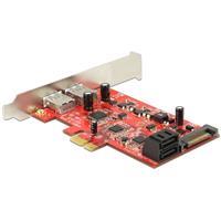 Delock PCI Express Karte > 2 x extern USB 3.0 + 2 x intern SATA 6 Gb/s