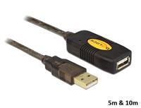 DeLOCK actieve USB naar USB verlengkabel - USB2.0 - tot 0,5A - 15 meter