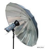 SM-09 jumbo paraplu 180cm zilver/ zwart