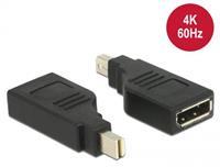 Delock Mini DisplayPort - DisplayPort adapter - 90° gedraaid - versie 1.2 (4K 60 Hz) / zwart