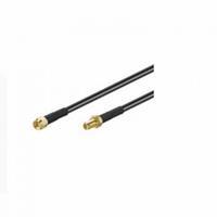 goobay WLAN-Antennen Verlängerungskabel [1x RP-SMA-Stecker - 1x RP-SMA-Buchse] 3.00m Schwarz vergol