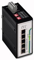 Industriële switch unmanaged Wago 852-101 Aantal ethernet-poorten 5 LAN-overdrachtsnelheid 100 Mbit/s Voedingsspanning (num) 12 V/DC, 24 V/DC, 48 V/DC