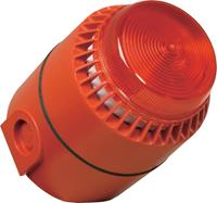 ComPro Combi-signaalgever Flashni Rood Flitslicht, Continugeluid 24 V/DC 110 dB