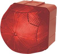 Auer Signalgeräte QFM Signaallamp Rood Rood Flitslicht 24 V/DC, 24 V/AC, 48 V/DC, 48 V/AC