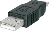 BKL Electronic - 10120277 USB-adapter USB-stekker type A naar mini-USB-stekker type B, 5-polig 1 stuks