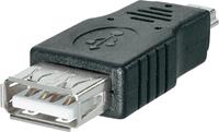 BKL Electronic - 10120275 USB-adapter USB-koppeling type A naar mini-USB-stekker type B, 5-polig 1 stuks